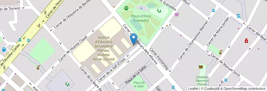 Mapa de ubicacion de El Barralet en スペイン, バレンシア州, València / Valencia, Comarca De València, València.