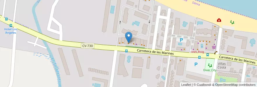 Mapa de ubicacion de El Barril en Sepanyol, Comunitat Valenciana, Dénia.