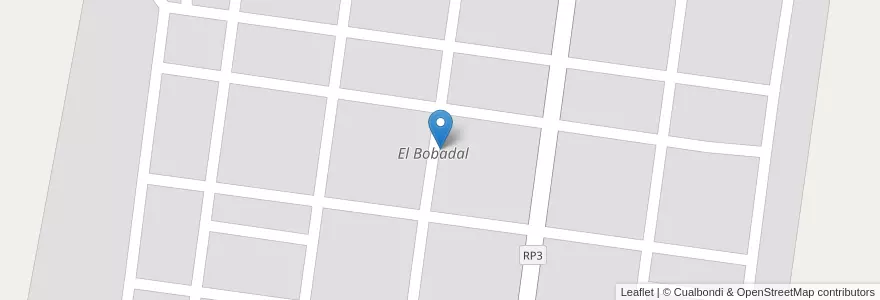 Mapa de ubicacion de El Bobadal en アルゼンチン, サンティアゴ・デル・エステロ州, Departamento Jiménez.