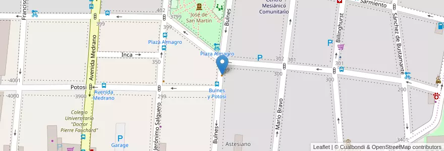 Mapa de ubicacion de El Boliche de Roberto, Almagro en 阿根廷, Ciudad Autónoma De Buenos Aires, Comuna 5, 布宜诺斯艾利斯.