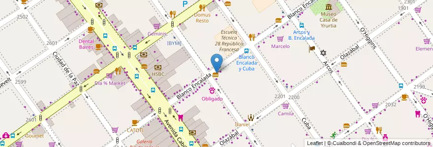 Mapa de ubicacion de El Boliche de Roberto, Belgrano en Argentina, Ciudad Autónoma De Buenos Aires, Buenos Aires, Comuna 13.