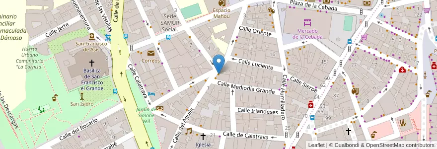 Mapa de ubicacion de El Bombín de Sabina en Spagna, Comunidad De Madrid, Comunidad De Madrid, Área Metropolitana De Madrid Y Corredor Del Henares, Madrid.