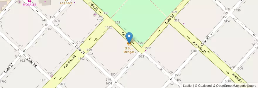 Mapa de ubicacion de El Bon Mengas, Casco Urbano en Arjantin, Buenos Aires, Partido De La Plata, La Plata.