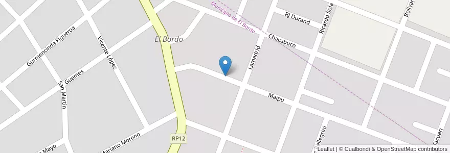 Mapa de ubicacion de El Bordo en Arjantin, Salta, General Güemes, Municipio De El Bordo.