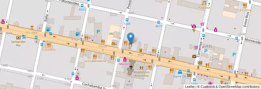 Mapa de ubicacion de El Born en アルゼンチン, サンタフェ州, Departamento Rosario, Municipio De Rosario, ロサリオ.