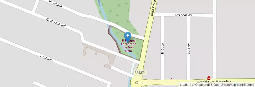 Mapa de ubicacion de El Bosque Encantado de Don Otto en Argentine, Córdoba, Departamento Calamuchita, Pedanía Los Reartes, Municipio De Villa General Belgrano, Villa General Belgrano.
