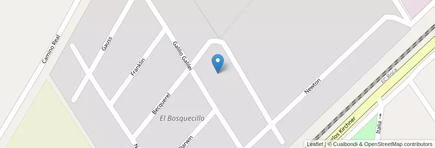 Mapa de ubicacion de El Bosquecillo en 阿根廷, 布宜诺斯艾利斯省, Partido De Ezeiza, Carlos Spegazzini.