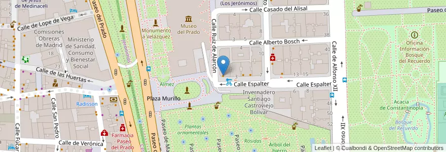 Mapa de ubicacion de El Botánico en 스페인, Comunidad De Madrid, Comunidad De Madrid, Área Metropolitana De Madrid Y Corredor Del Henares, 마드리드.