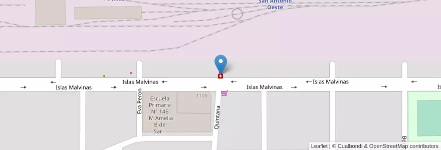 Mapa de ubicacion de El Boulevard en 阿根廷, 内格罗河省, Departamento San Antonio, San Antonio Oeste, San Antonio Oeste.