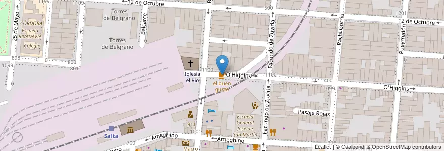 Mapa de ubicacion de el buen gusto en آرژانتین, Salta, Capital, Municipio De Salta, Salta.