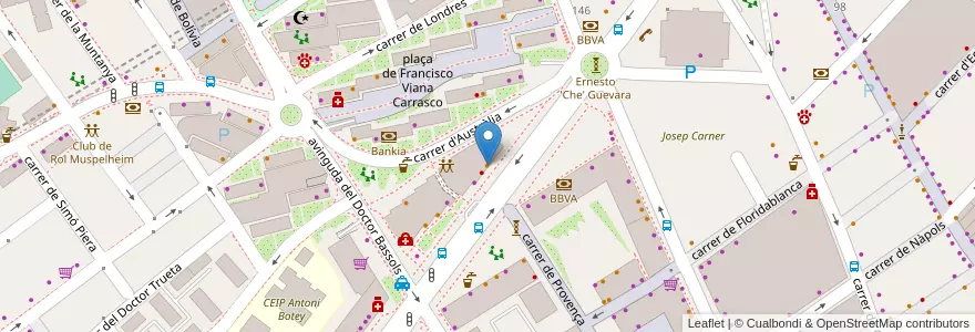 Mapa de ubicacion de El buen gusto en اسپانیا, Catalunya, Barcelona, Barcelonès, Badalona.