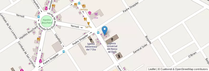Mapa de ubicacion de El Buen Sueño en Argentinië, Buenos Aires, Partido De Malvinas Argentinas, Grand Bourg.