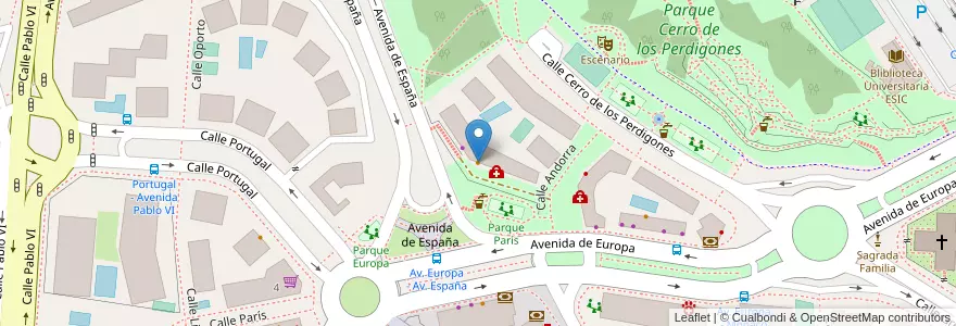 Mapa de ubicacion de El Buho en Испания, Мадрид, Мадрид, Área Metropolitana De Madrid Y Corredor Del Henares, Pozuelo De Alarcón.