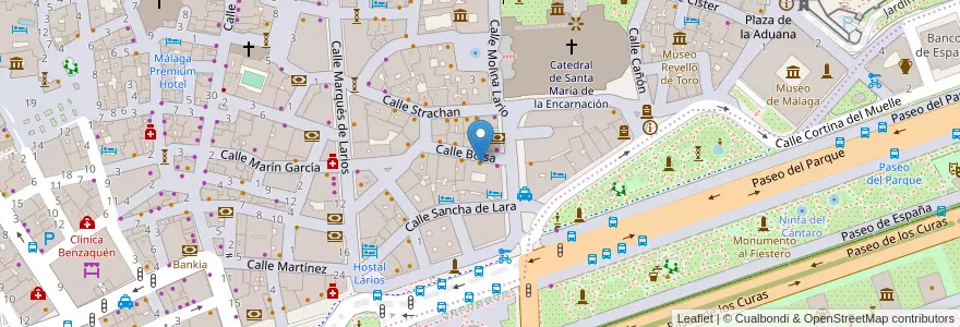 Mapa de ubicacion de El Café De Bolsa en Spanien, Andalusien, Málaga, Málaga-Costa Del Sol, Málaga.