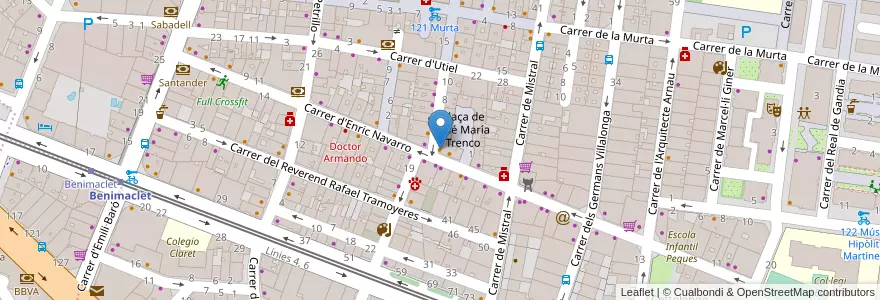 Mapa de ubicacion de El Café de Camilo en İspanya, Comunitat Valenciana, València / Valencia, Comarca De València, València.