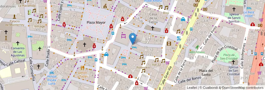 Mapa de ubicacion de El Café de FIFI en 西班牙, Castilla Y León, Salamanca, Campo De Salamanca, Salamanca.