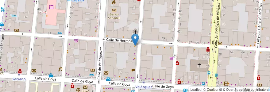 Mapa de ubicacion de El Café de Hermosilla en スペイン, マドリード州, Comunidad De Madrid, Área Metropolitana De Madrid Y Corredor Del Henares, Madrid.