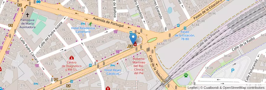 Mapa de ubicacion de El Café de Lola en 西班牙, Castilla Y León, Salamanca, Campo De Salamanca, Salamanca.