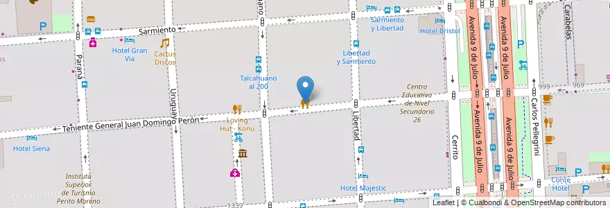 Mapa de ubicacion de El Café de Marco, San Nicolas en Argentine, Ciudad Autónoma De Buenos Aires, Comuna 1, Buenos Aires.