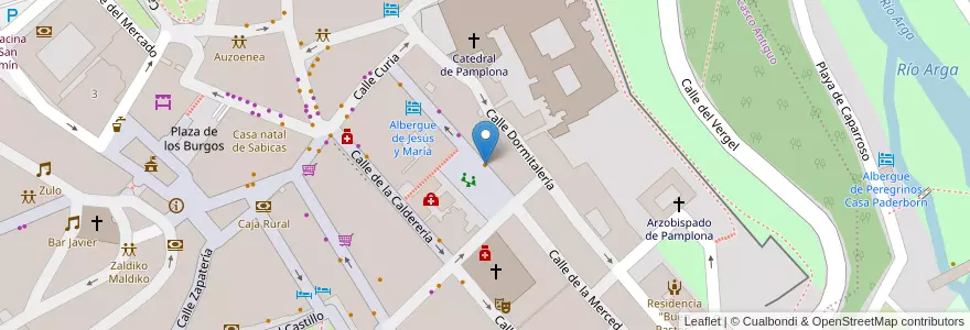 Mapa de ubicacion de El Café de Pablo en Espagne, Navarre, Navarre, Pampelune.
