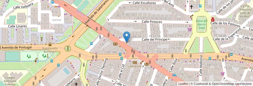 Mapa de ubicacion de El Café de Peter en 西班牙, Castilla Y León, Salamanca, Campo De Salamanca, Salamanca.