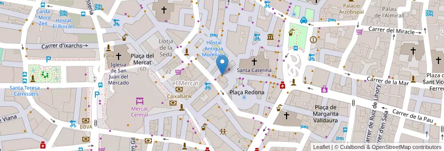 Mapa de ubicacion de El Cafe Del Mar en 西班牙, Comunitat Valenciana, 華倫西亞, Comarca De València, València.