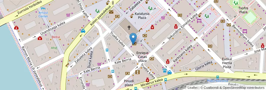 Mapa de ubicacion de El Cafe Tal en 西班牙, 巴斯克, Gipuzkoa, Donostialdea, Donostia/San Sebastián.