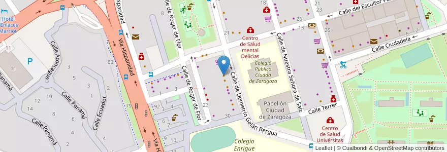 Mapa de ubicacion de El Cafetal en Испания, Арагон, Сарагоса, Zaragoza, Сарагоса.