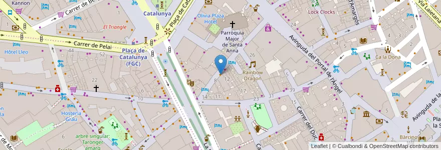 Mapa de ubicacion de el Cafetó en İspanya, Catalunya, Barcelona, Barcelonès, Barcelona.