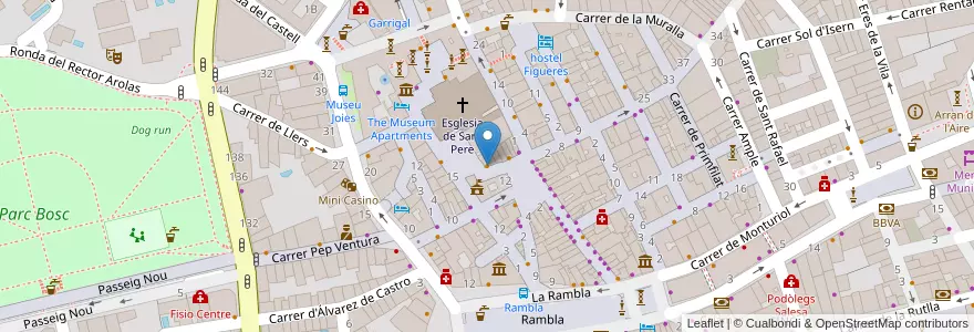 Mapa de ubicacion de El Cafetó en España, Catalunya, Girona, Alt Empordà, Figueres.