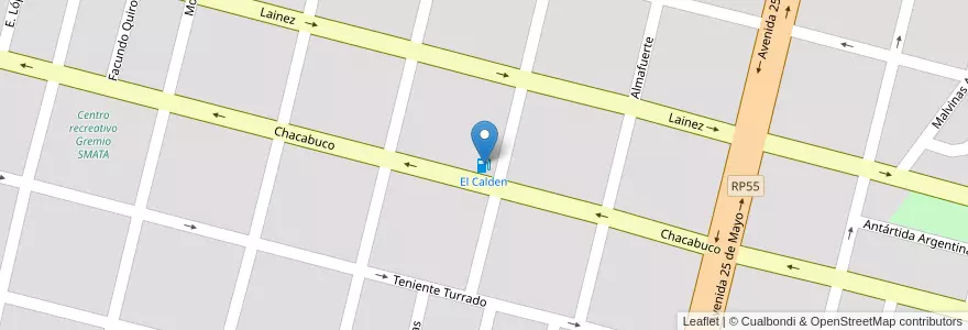 Mapa de ubicacion de El Calden en Аргентина, Сан-Луис, General Pedernera, Villa Mercedes, Municipio De Villa Mercedes.