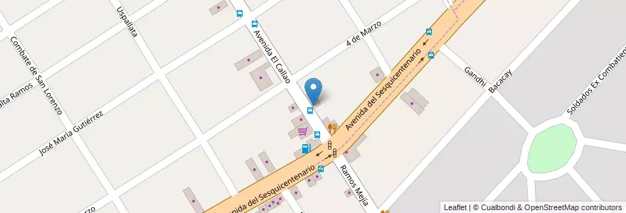 Mapa de ubicacion de El Callao en Arjantin, Buenos Aires, Partido De Malvinas Argentinas, Grand Bourg, Los Polvorines.
