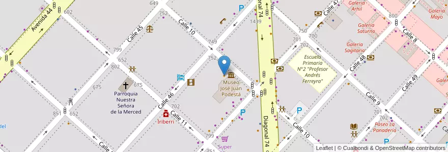 Mapa de ubicacion de Food Alley en Argentina, Buenos Aires, Partido De La Plata, La Plata.