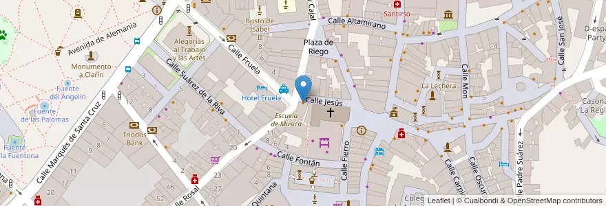 Mapa de ubicacion de el campanu en Spanien, Asturien, Asturien, Oviedo.