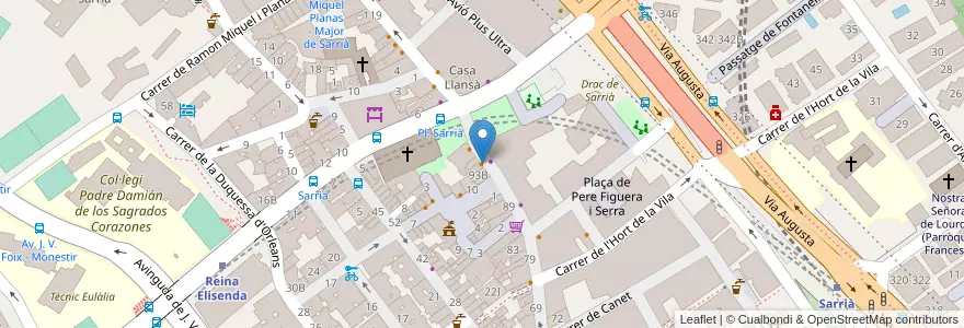 Mapa de ubicacion de El Canalla y El Villano en İspanya, Catalunya, Barcelona, Barcelonès, Barcelona.