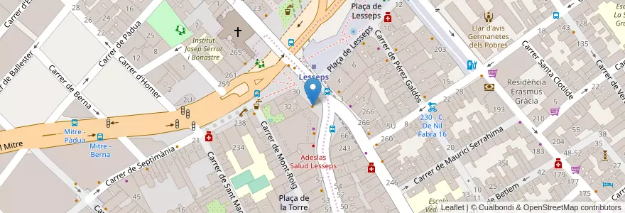 Mapa de ubicacion de El Canari en Испания, Каталония, Барселона, Барселонес, Барселона.
