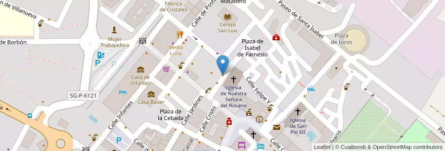 Mapa de ubicacion de El Canastillo en 西班牙, Castilla Y León, Segovia, Real Sitio De San Ildefonso.