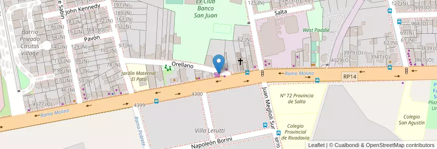 Mapa de ubicacion de El Carancho en Argentina, San Juan, Chile, Rivadavia.