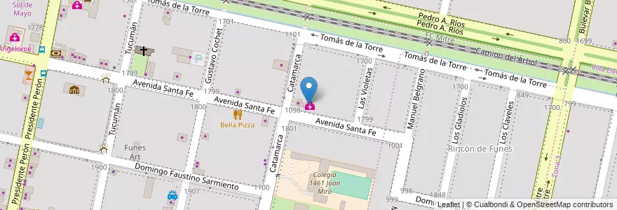 Mapa de ubicacion de El Carretel en Argentine, Santa Fe, Departamento Rosario, Municipio De Funes, Funes.