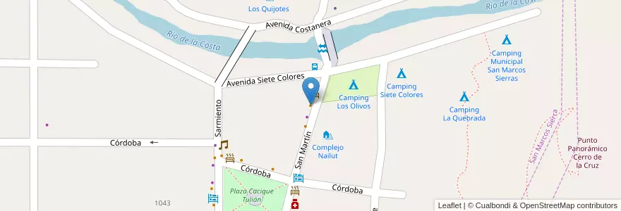 Mapa de ubicacion de El Carrito de Atila en Argentinië, Córdoba, Departamento Cruz Del Eje, Pedanía San Marcos, San Marcos Sierras, San Marcos Sierra.