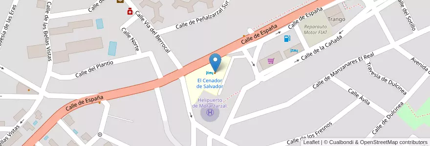 Mapa de ubicacion de El Cenador de Salvador en Испания, Мадрид, Мадрид, Cuenca Del Guadarrama, Moralzarzal.
