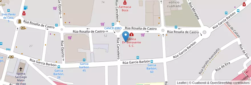 Mapa de ubicacion de el centro en Spanien, Galicien, Pontevedra, Vigo, Vigo.