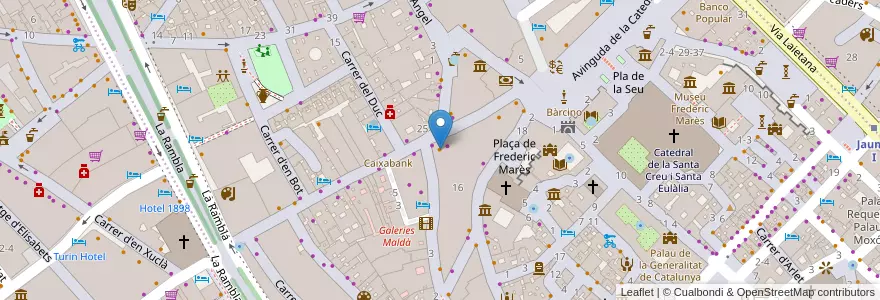 Mapa de ubicacion de El Cercle en İspanya, Catalunya, Barcelona, Barcelonès, Barcelona.