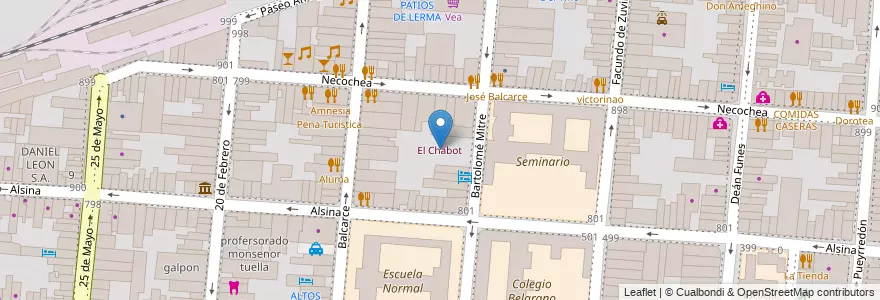 Mapa de ubicacion de El Chabot en Аргентина, Сальта, Capital, Municipio De Salta, Salta.