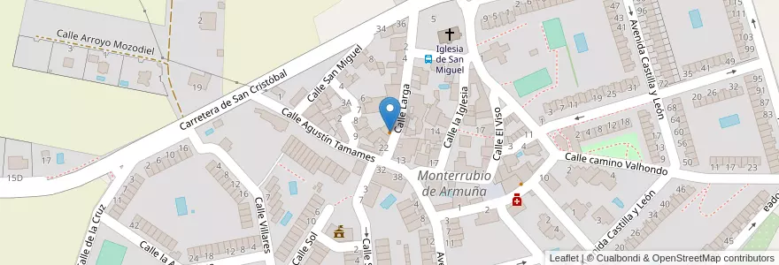 Mapa de ubicacion de El Charrito en Espanha, Castela E Leão, Salamanca, La Armuña, Monterrubio De Armuña.