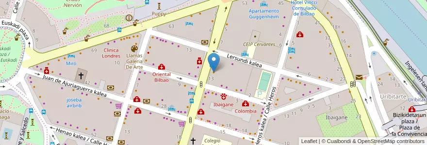 Mapa de ubicacion de El Charro Loco en Испания, Страна Басков, Bizkaia, Bilboaldea, Бильбао.