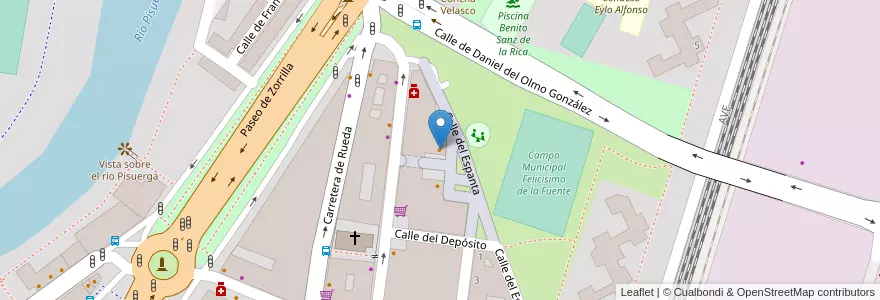Mapa de ubicacion de El Cielo en İspanya, Castilla Y León, Valladolid, Valladolid.