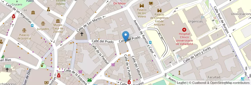 Mapa de ubicacion de El Cielo en Sepanyol, Castilla Y León, Valladolid, Valladolid.
