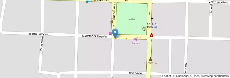 Mapa de ubicacion de El Cierbo en آرژانتین, Córdoba, Departamento San Javier, Municipio De La Paz, Pedanía Talas.