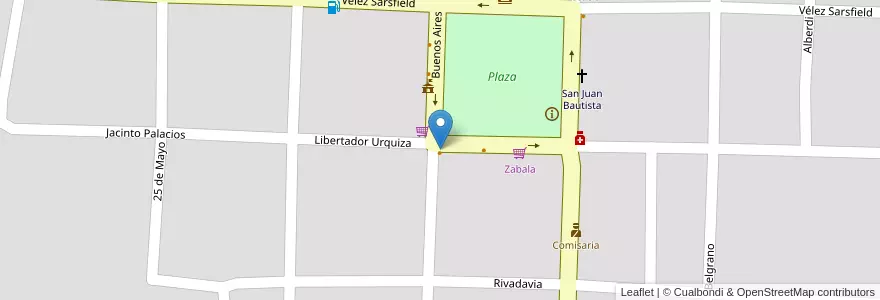 Mapa de ubicacion de El Cierbo en Аргентина, Кордова, Departamento San Javier, Municipio De La Paz, Pedanía Talas.